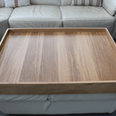 Un grand plateau en chêne comme table basse!