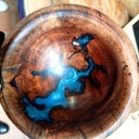 Petit Pilon mortier mélange bois et résine