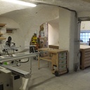 Mon atelier dans une cave voutée