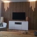 Mur en tasseaux de chêne