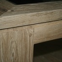 Table basse de salon double plateau vitrée