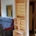 Meuble colonne en frêne massif