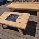 Salon de jardin  en châtaignier