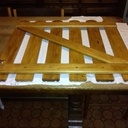 Une petite barrière d'escalier