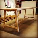 Table en pin de caroline