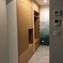 Double placards d'entrée avec penderie et rangements