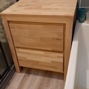 2 meubles chêne pour salle de bain