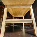 Table basse. Frêne Olivier.