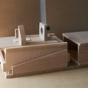 Machine à percer à l'horizontal, réglable en hauteur sur plan incliné