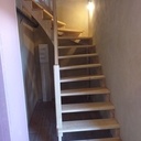 Escalier quart tournant frêne