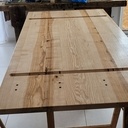 Table frêne et acier