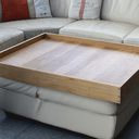 Un grand plateau en chêne comme table basse!