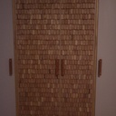 Placard d'entrée en frêne écaillé