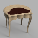 Bureau Louis XV - Pieds couteau 6 faces