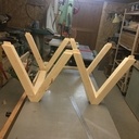 Table basse de salon bois & verre