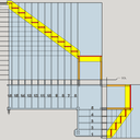 Plan d étude escalier droit a 2 volées