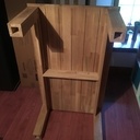 Table basse chêne et béton ciré