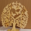 Abre  déco coeur en bois sapin