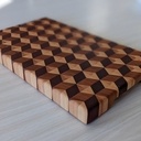 Planches à découper en bois de bout façon "3D"