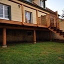 Terrasse bois sur pilotis- platelage exotique Ipé.