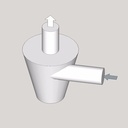 L'air entre dans le cône tangent à une paroi.