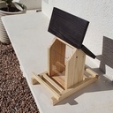 Mangeoire oiseaux en pins et plexiglass