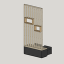 Meuble à chaussures - banc et claustra