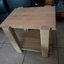 Deux sellettes artisanales en chêne et hêtre