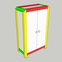 Armoire pour poupée