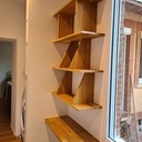 Bibliothèque et plan de travail