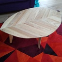 Table feuille à la manière de Philippe Gelard