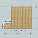 Etagère de couturière sur mesure en bois de palette