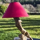 Lampe en bois flotté
