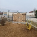 Portail en chêne de jardin.