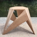 Tabouret en chêne de récup'