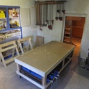 Mon atelier dans une cave voutée