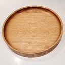 Plat en chêne tourné