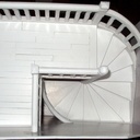 Maquette d exercice d un escalier hélicoïdal en carton plume