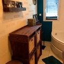 Meuble de rangement en bois de palettes