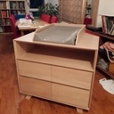 Commode + rajout d'angle pour table à langer