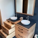 Meuble salle de bain et miroir