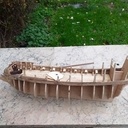 Création au 1/90 ième du navire "  La Couronne" 1200 heures de travail