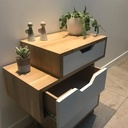 Table nuit Originale Chêne