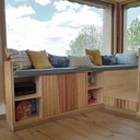 Banquette suspendue et garde corps