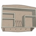 Petit vaisselier mural contemporain