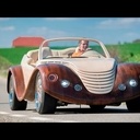 Voiture carrosserie bois