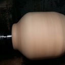 Un  bol tourné en bois de pressoir à raisins