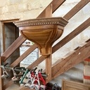 Arêtier cintré sur plan mixtiligne avec face bombé