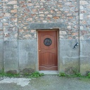 Porte en sappeli avec hublot