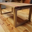 Table basse en chêne et Valchromat